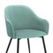 Armen Living Pixie Two Tone Teal Fabric Dining Room Chair with Black Metal Legs LCPXCHTL - alternate 4